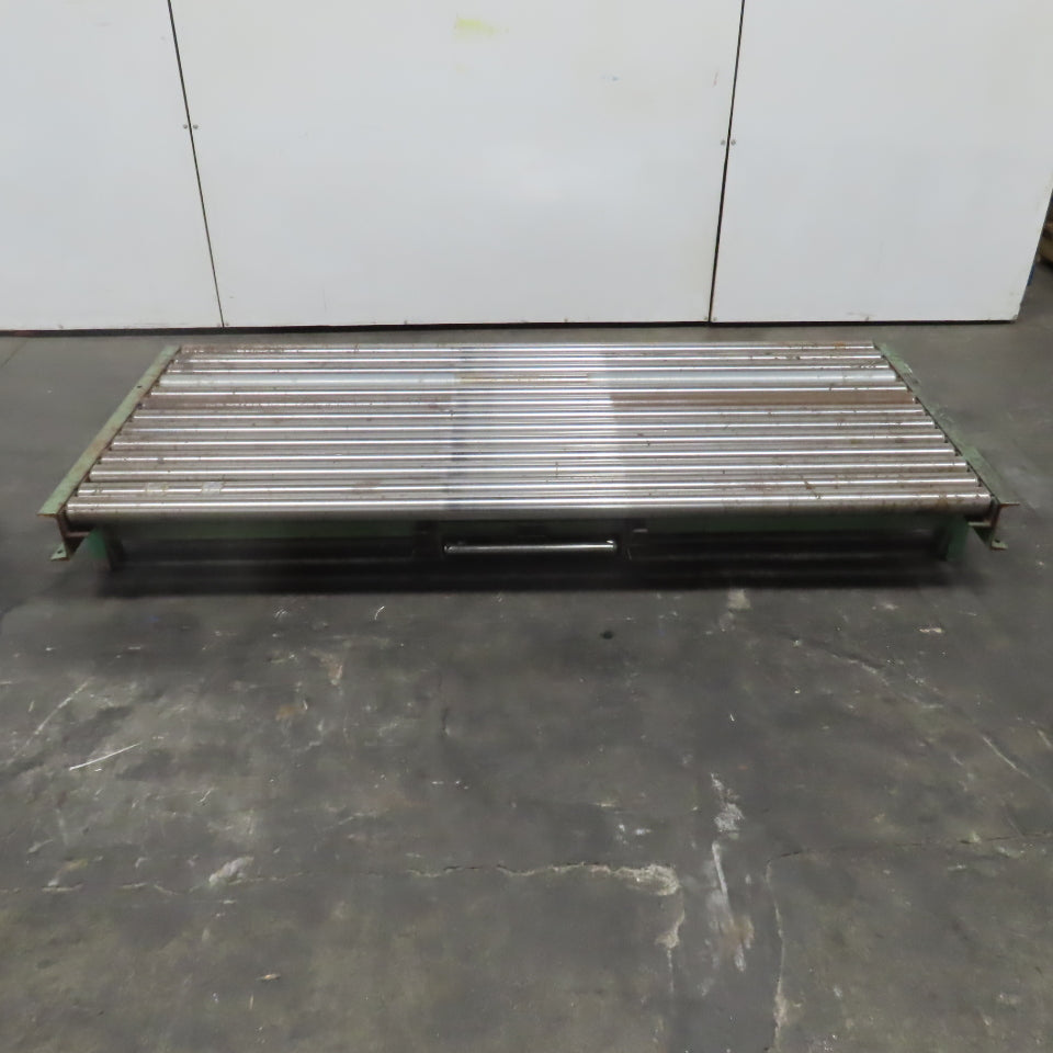 87-1/2" x 39" Heavy Duty Pallet Case Gravity Conveyor Section 83" BF 2.5" OD