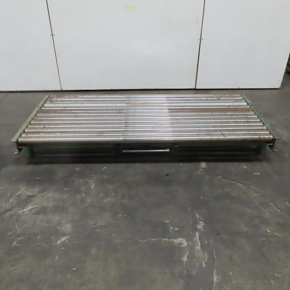 87-1/2" x 39" Heavy Duty Pallet Case Gravity Conveyor Section 83" BF 2.5" OD