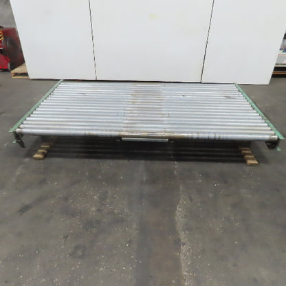 99-1/2" x 60" Heavy Duty Pallet Case Gravity Conveyor Section 95" BF 2.5" OD