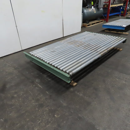 99-1/2" x 60" Heavy Duty Pallet Case Gravity Conveyor Section 95" BF 2.5" OD