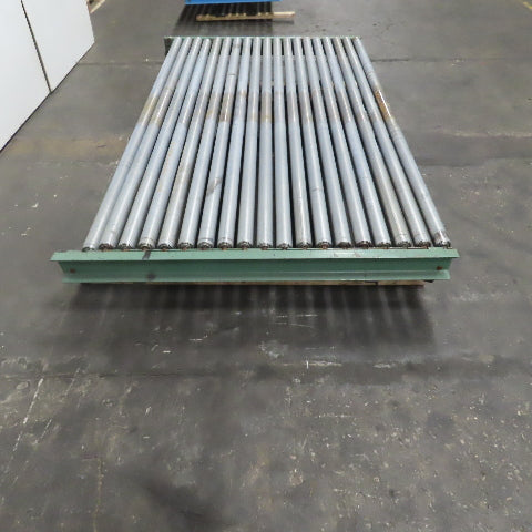 99-1/2" x 60" Heavy Duty Pallet Case Gravity Conveyor Section 95" BF 2.5" OD