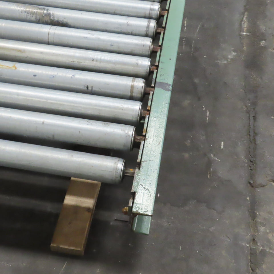 99-1/2" x 60" Heavy Duty Pallet Case Gravity Conveyor Section 95" BF 2.5" OD