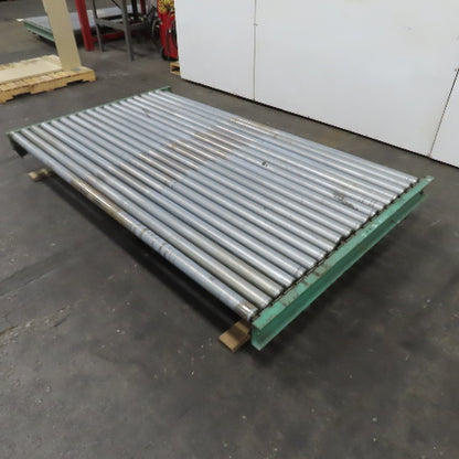 99-1/2" x 60" Heavy Duty Pallet Case Gravity Conveyor Section 95" BF 2.5" OD