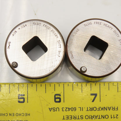 Mate Precision Tooling .406 Square CNC Turret Die +.054, +.040 Lot Of 2