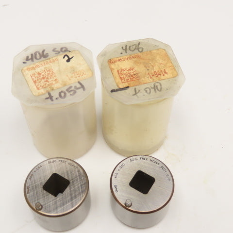 Mate Precision Tooling .406 Square CNC Turret Die +.054, +.040 Lot Of 2