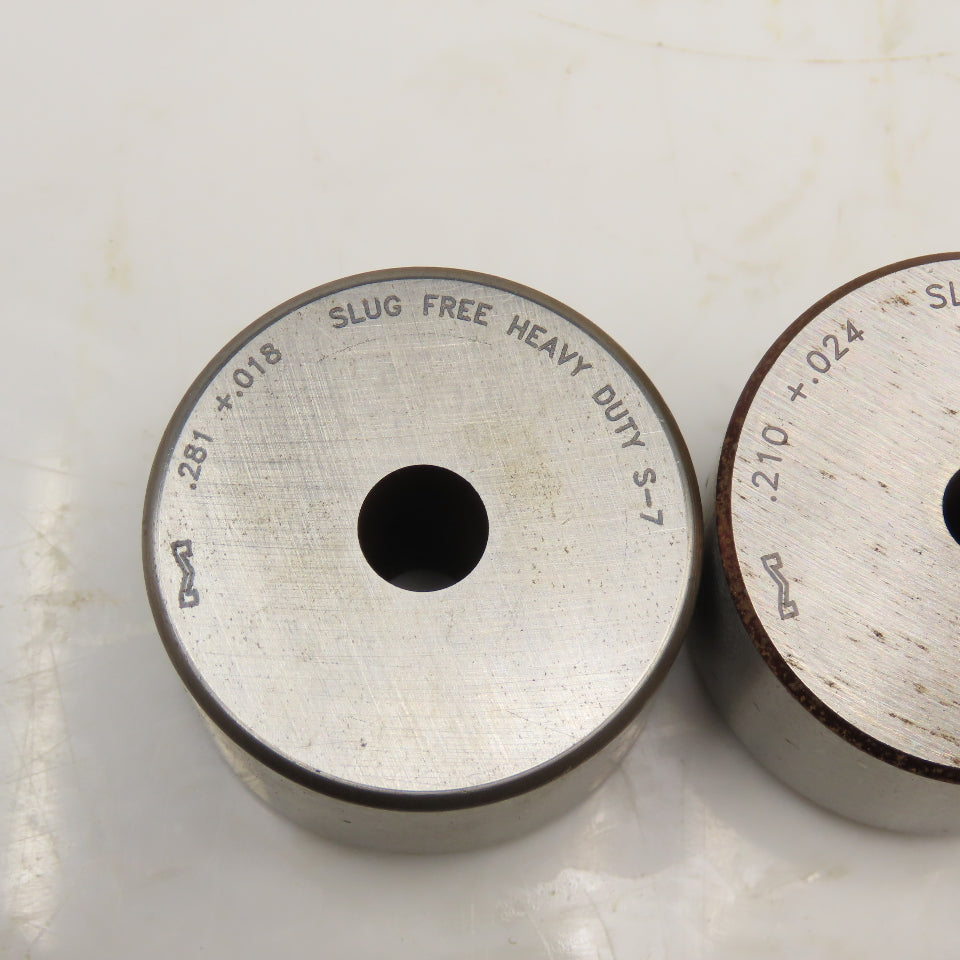 Mate Precision Tooling Misc. Round Dies .210 .281 .125 + Tol See Info Lot Of 3