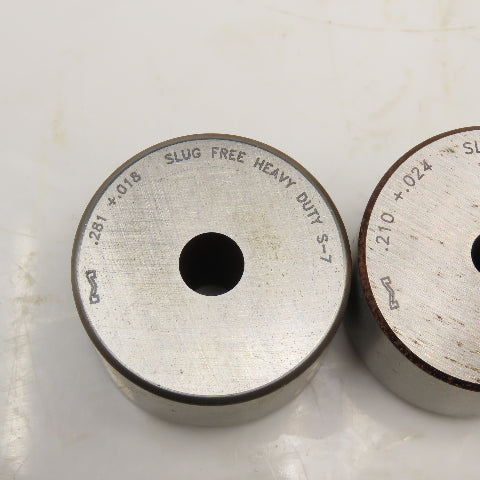 Mate Precision Tooling Misc. Round Dies .210 .281 .125 + Tol See Info Lot Of 3