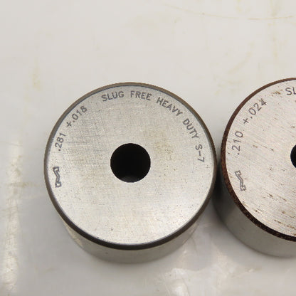 Mate Precision Tooling Misc. Round Dies .210 .281 .125 + Tol See Info Lot Of 3