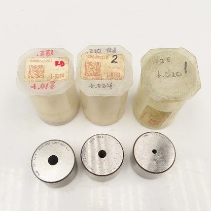 Mate Precision Tooling Misc. Round Dies .210 .281 .125 + Tol See Info Lot Of 3