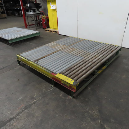 87-1/2" W x 78" L Heavy Duty Gravity Pallet Case Conveyor Section 2.5"OD 83" BF