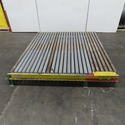 87-1/2" W x 78" L Heavy Duty Gravity Pallet Case Conveyor Section 2.5"OD 83" BF