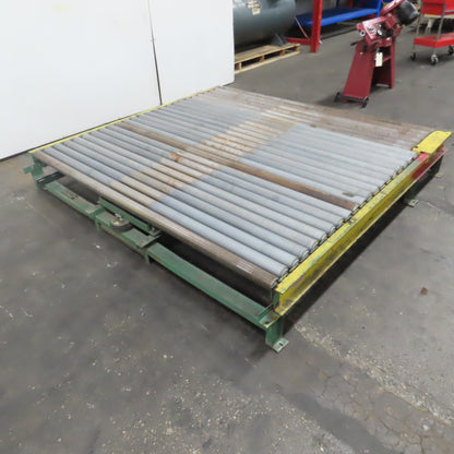 87-1/2" W x 78" L Heavy Duty Gravity Pallet Case Conveyor Section 2.5"OD 83" BF