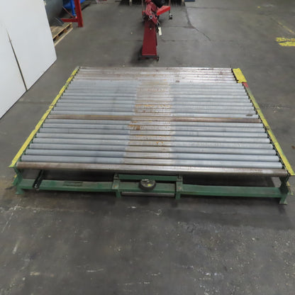 87-1/2" W x 78" L Heavy Duty Gravity Pallet Case Conveyor Section 2.5"OD 83" BF