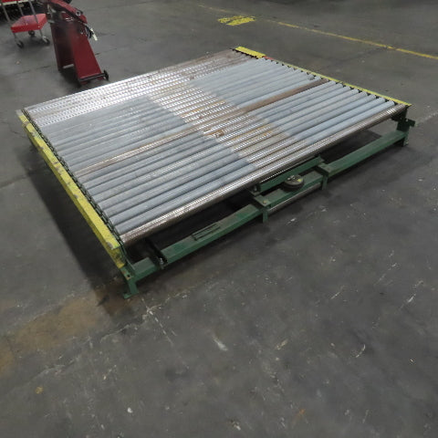 87-1/2" W x 78" L Heavy Duty Gravity Pallet Case Conveyor Section 2.5"OD 83" BF