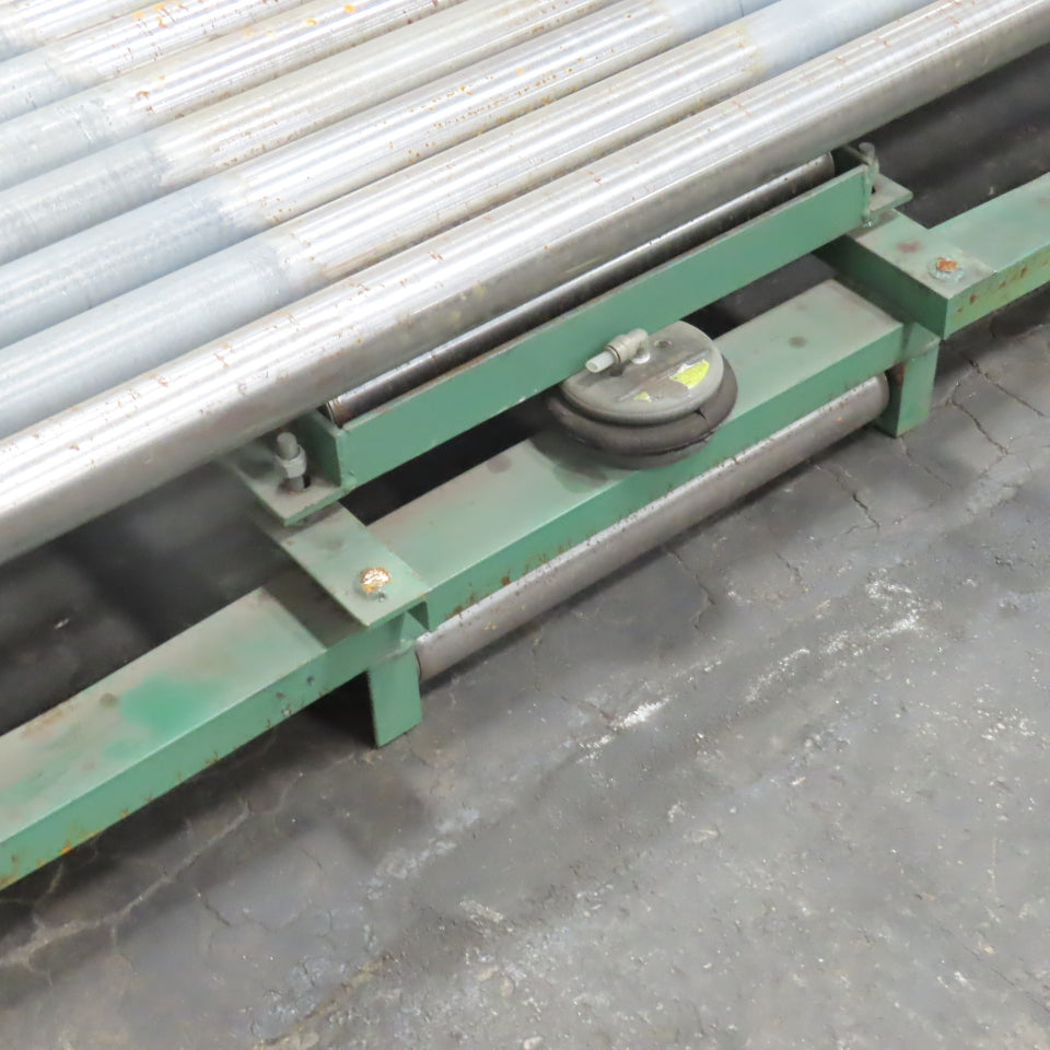 87-1/2" W x 78" L Heavy Duty Gravity Pallet Case Conveyor Section 2.5"OD 83" BF