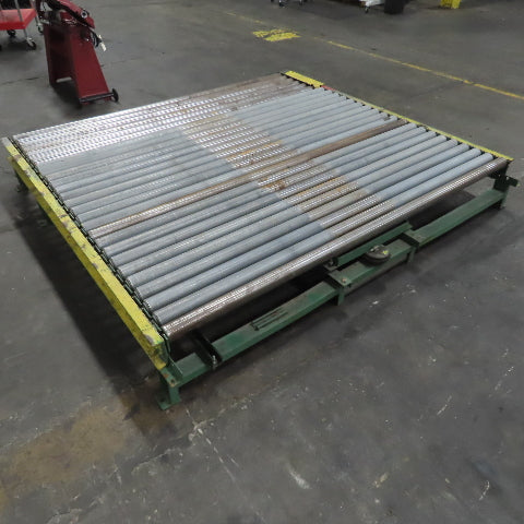 87-1/2" W x 78" L Heavy Duty Gravity Pallet Case Conveyor Section 2.5"OD 83" BF
