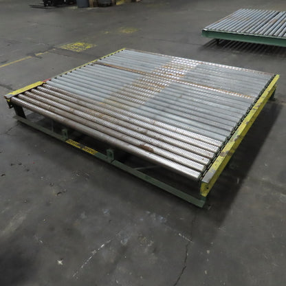 87-1/2" W x 78" L Heavy Duty Gravity Pallet Case Conveyor Section 2.5"OD 83" BF