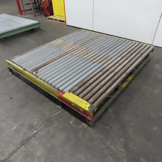 87-1/2" W x 78" L Heavy Duty Gravity Pallet Case Conveyor Section 2.5"OD 83" BF