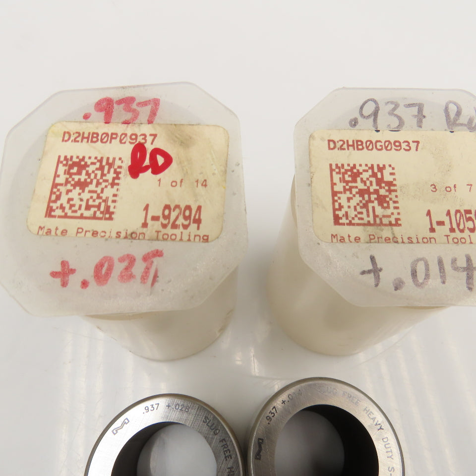 Mate Precision Tooling Misc. Round Turret Dies .937 +.014, .937 +.028 Lot Of 2