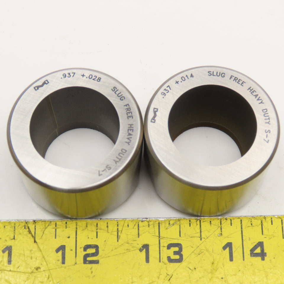 Mate Precision Tooling Misc. Round Turret Dies .937 +.014, .937 +.028 Lot Of 2