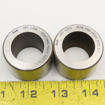 Mate Precision Tooling Misc. Round Turret Dies .937 +.014, .937 +.028 Lot Of 2