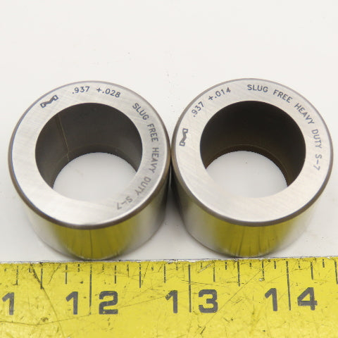 Mate Precision Tooling Misc. Round Turret Dies .937 +.014, .937 +.028 Lot Of 2