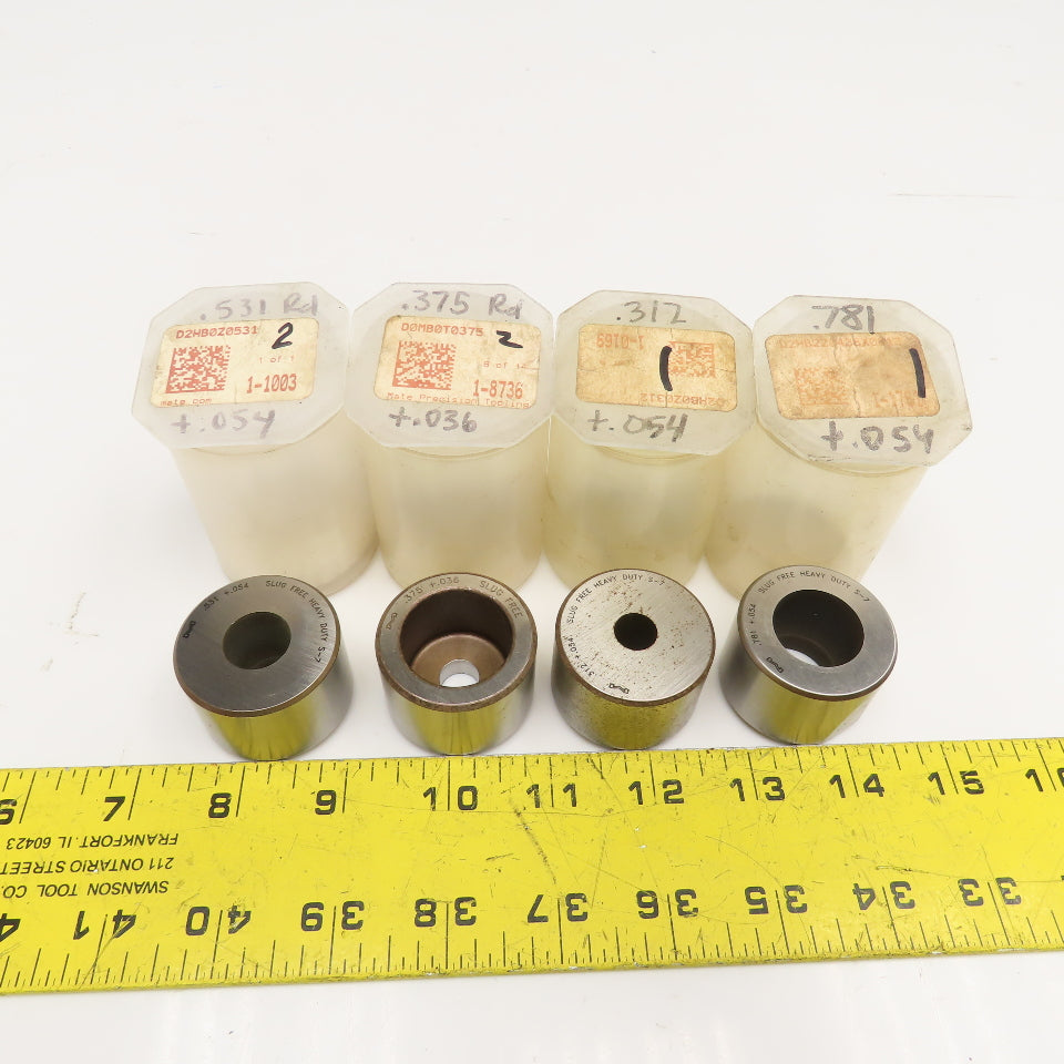 Mate Precision Tooling Misc. Round Turret Dies .781 .531 .375 .312 + Tol Lot/4