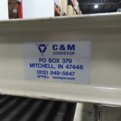 87-1/2" x 78" Belt Driven Power Roller Pallet Conveyor 2.5"OD 22FPM Needs Belt