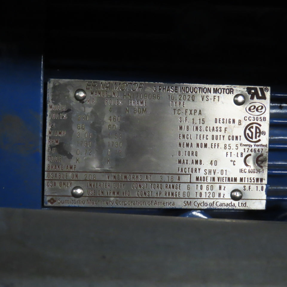 87-1/2" x 78" Belt Driven Power Roller Pallet Conveyor 2.5"OD 22FPM Needs Belt