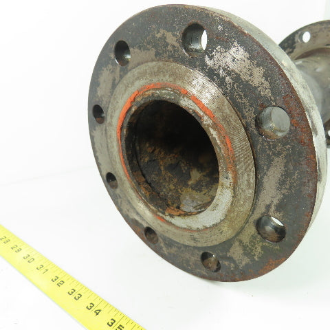 4" Raised Face Flange 8-Bolt Cast Iron Coupling Pipe Adapter 17-3/4" OAL