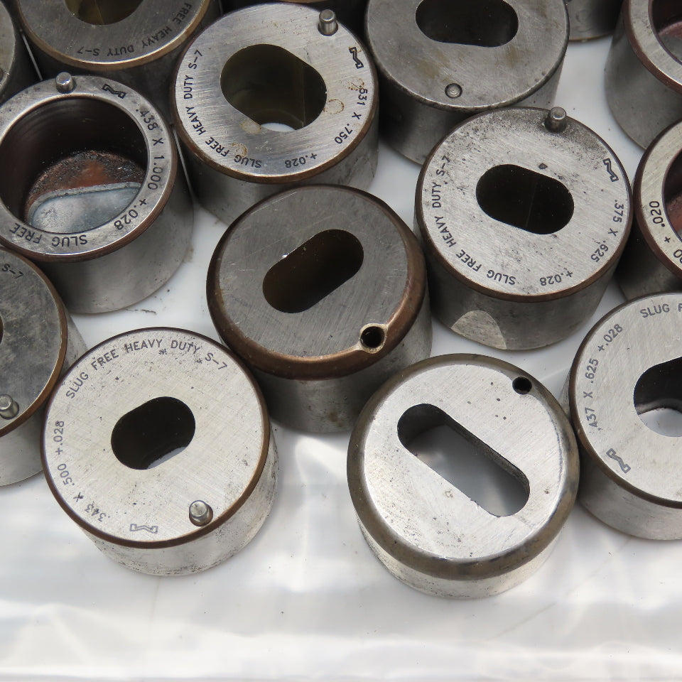 Mate Large Misc. Turret Dies Used Oval Oblong Obround Lot Of 15lbs.