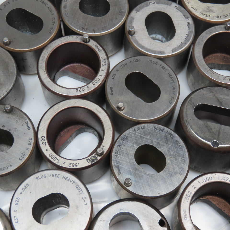 Mate Large Misc. Turret Dies Used Oval Oblong Obround Lot Of 15lbs.