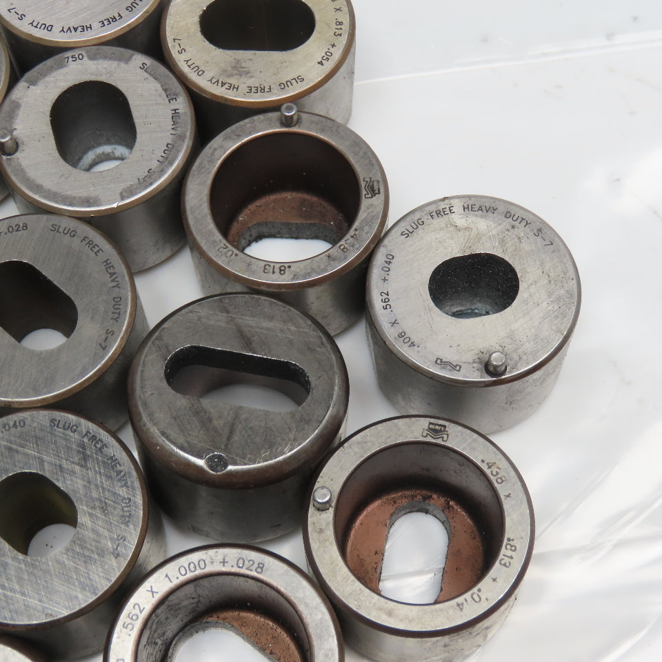 Mate Large Misc. Turret Dies Used Oval Oblong Obround Lot Of 15lbs.
