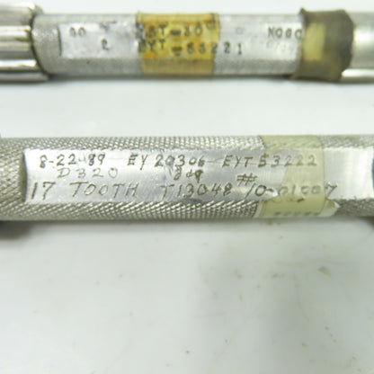 Spline Plug Gauge EYT-53221 EYT-53222 Go/No Go 5-7/8" OAL Lot Of 2