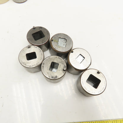 Mate .515 x .625 .375 x .500 Misc. Lot Rectangle CNC Turret Dies Lot Of 7