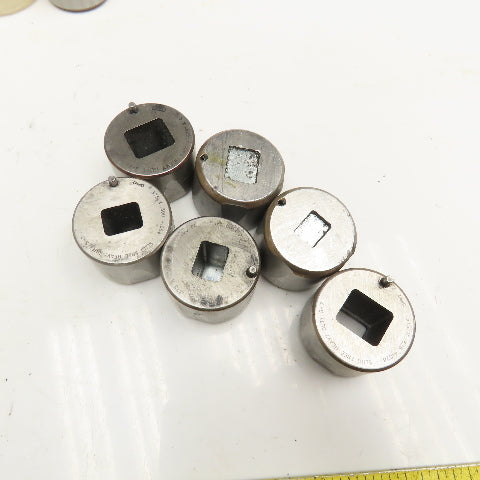 Mate .515 x .625 .375 x .500 Misc. Lot Rectangle CNC Turret Dies Lot Of 7