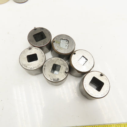 Mate .515 x .625 .375 x .500 Misc. Lot Rectangle CNC Turret Dies Lot Of 7
