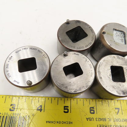 Mate .515 x .625 .375 x .500 Misc. Lot Rectangle CNC Turret Dies Lot Of 7