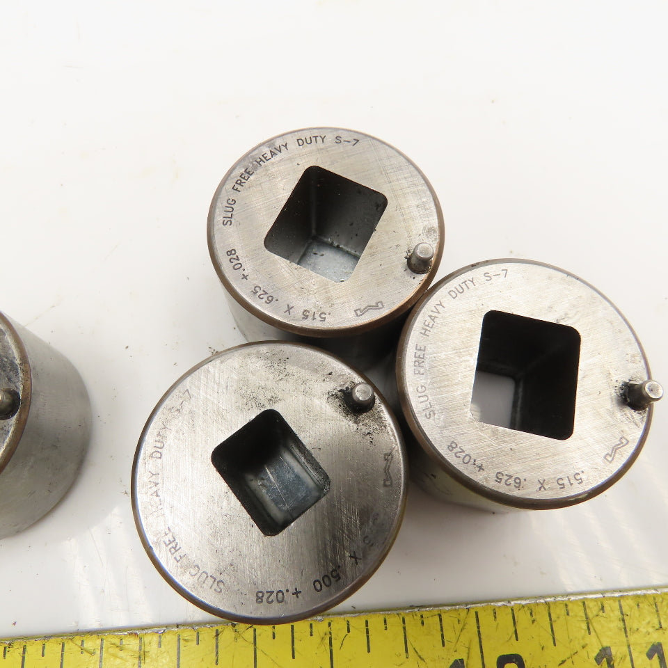 Mate .515 x .625 .375 x .500 Misc. Lot Rectangle CNC Turret Dies Lot Of 7