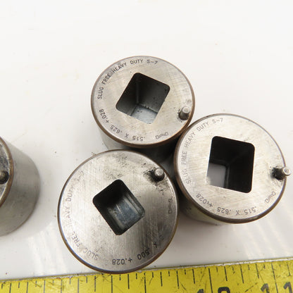 Mate .515 x .625 .375 x .500 Misc. Lot Rectangle CNC Turret Dies Lot Of 7