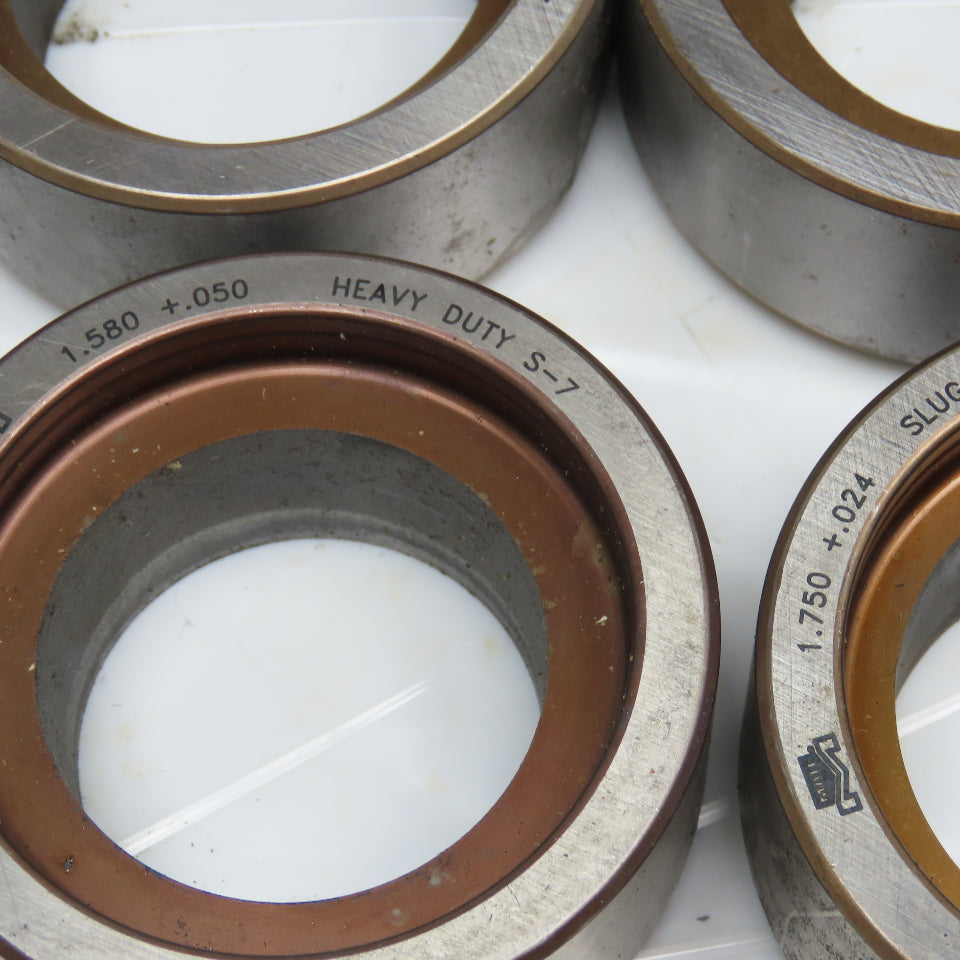 Mate 1.750, 1.687, 1.500 Misc. Lot Round Hole Die 2-3/4" OD CNC Turret Lot Of 7