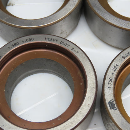 Mate 1.750, 1.687, 1.500 Misc. Lot Round Hole Die 2-3/4" OD CNC Turret Lot Of 7