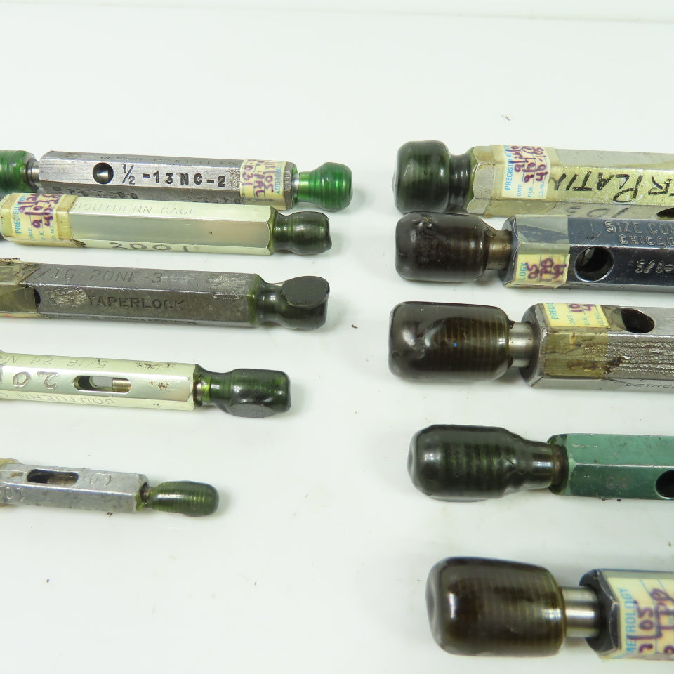 Size Control Thread Plug Gauge Misc. Sizes Lot of 10