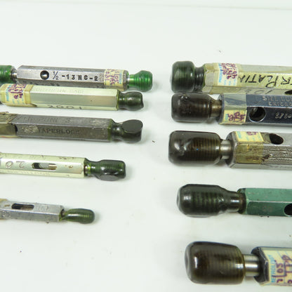 Size Control Thread Plug Gauge Misc. Sizes Lot of 10