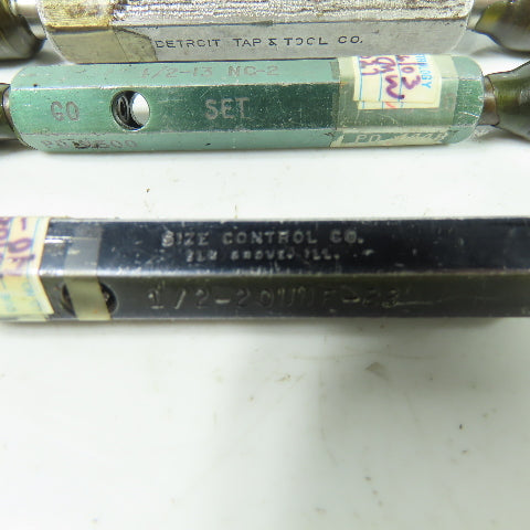 Size Control Thread Plug Gauge Misc. Sizes Lot of 10