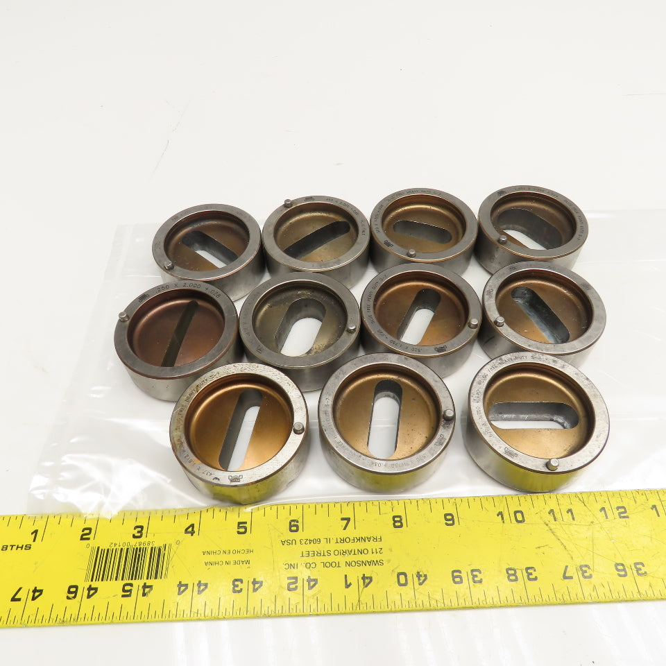 Mate 1.750 1.500 Misc. Oblong CNC Turret Die 2-3/4"OD Lot Of 11