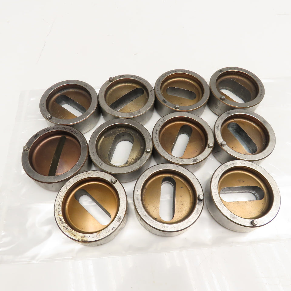 Mate 1.750 1.500 Misc. Oblong CNC Turret Die 2-3/4"OD Lot Of 11