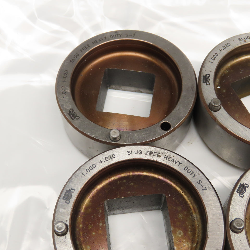 Mate 1.000 +.020 Square CNC Turret Slug Free Die 2-3/4"OD Lot Of 5