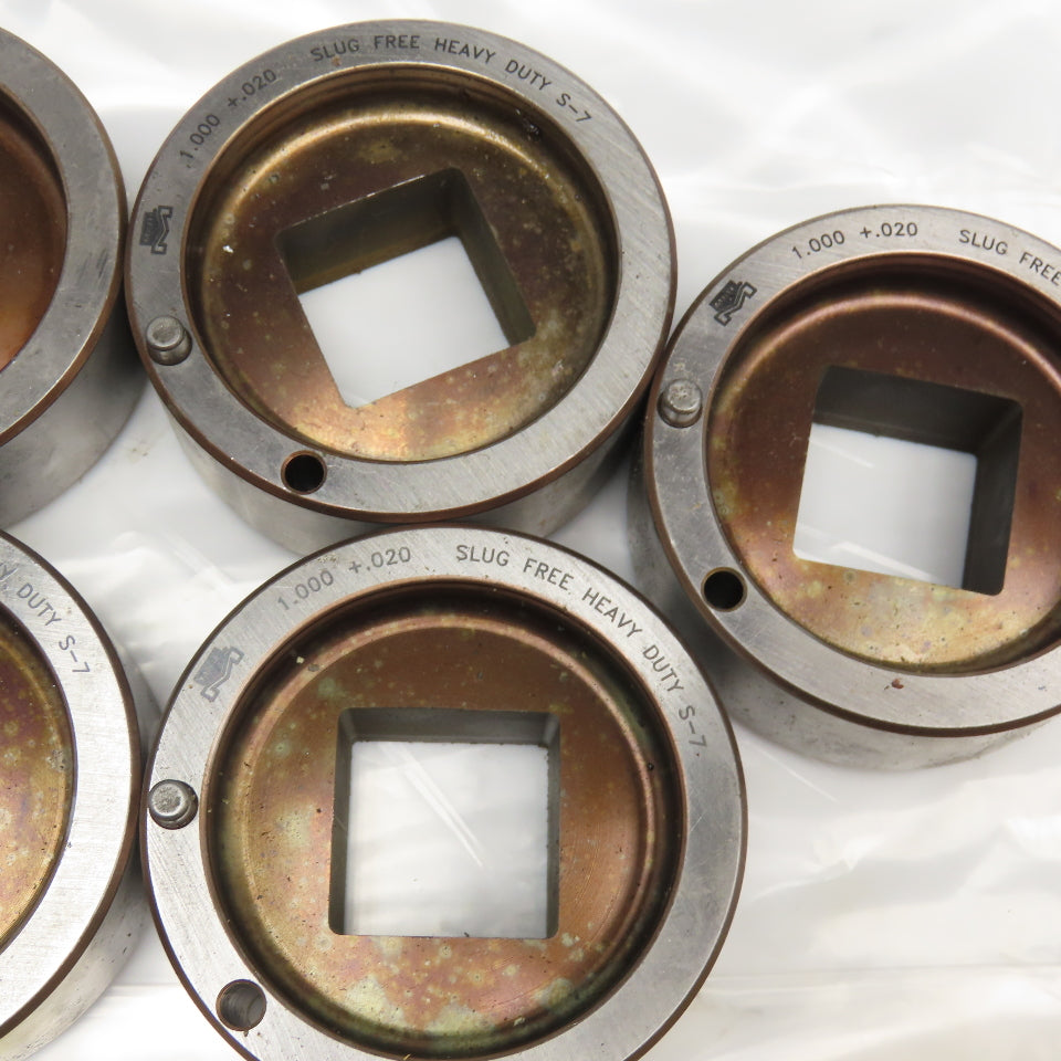 Mate 1.000 +.020 Square CNC Turret Slug Free Die 2-3/4"OD Lot Of 5
