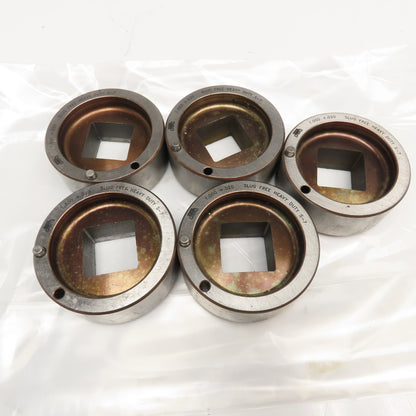 Mate 1.000 +.020 Square CNC Turret Slug Free Die 2-3/4"OD Lot Of 5